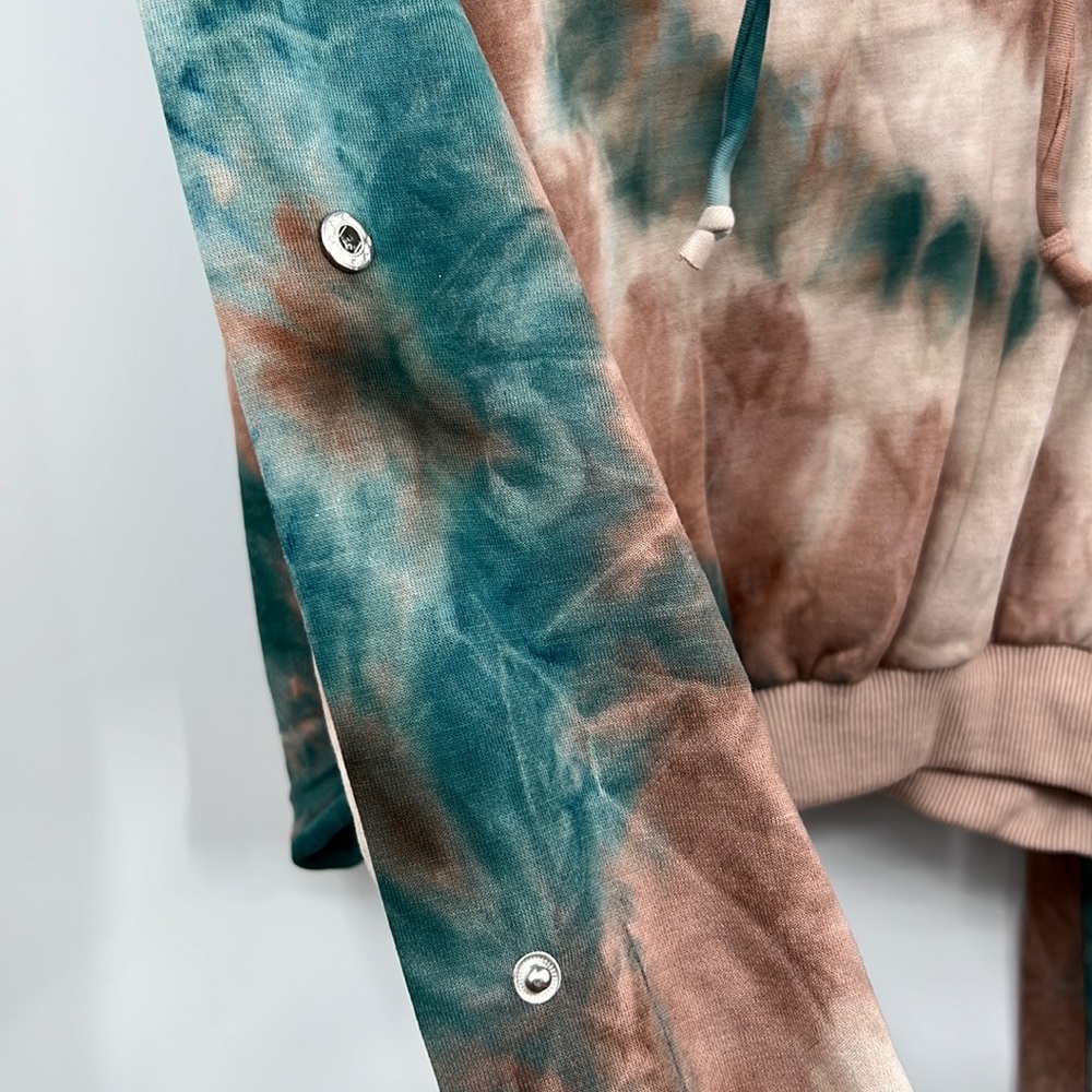 297. Hem & Thread Anthro Tie Dye Hooded Sweatshirt/Sweatpant Set NWT - Picture 5 of 11
